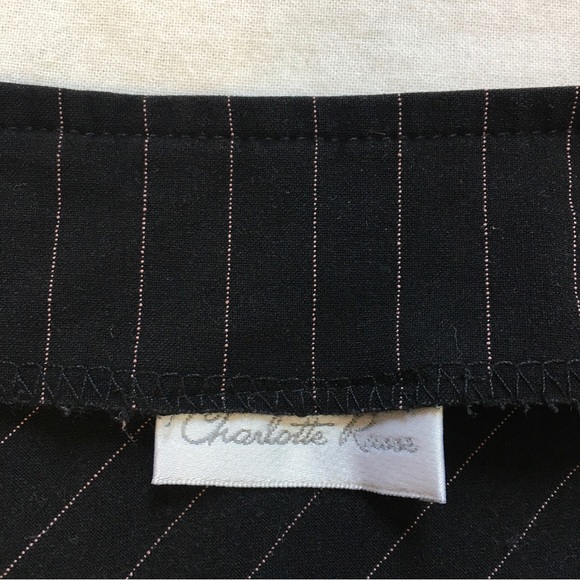 Y2K Charlotte Russe Black Pinstripe Skirt, 5/6 - Picture 8 of 9